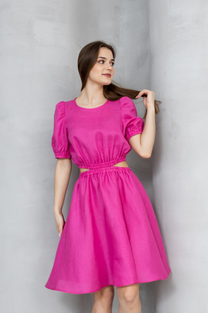 Платье ATELERO 1027 розовая фуксия